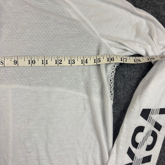VICTORIA SECRET Women’s VSX Sport White Long Sleeve Mesh Back Shirt size: Small - Picture 6 of 6